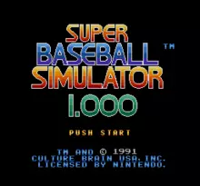Image n° 3 - screenshots  : Super baseball simulator 1000